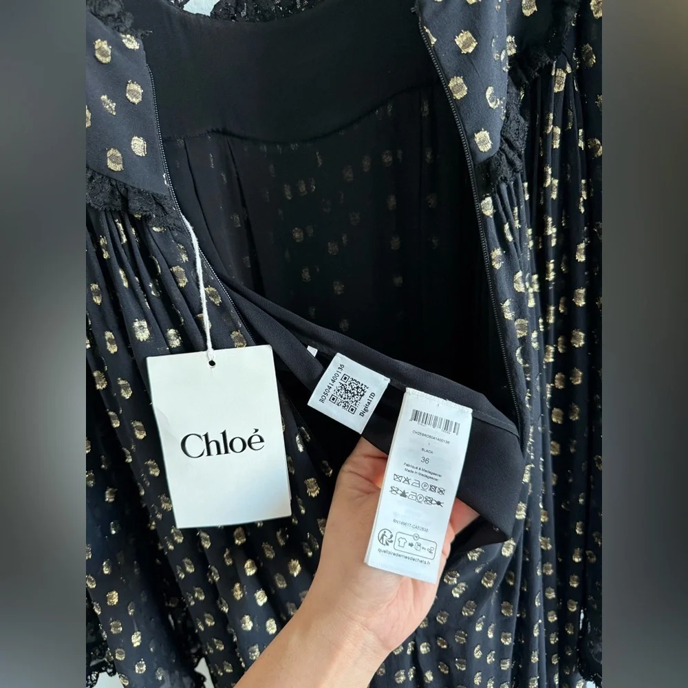 NWT Chloe Maxi Dress Black - Picture 15 of 15